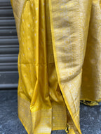 Malai Silk Saree - Yellow