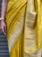 Malai Silk Saree - Yellow