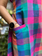 Woman's Casual Dress - Madras Checks
