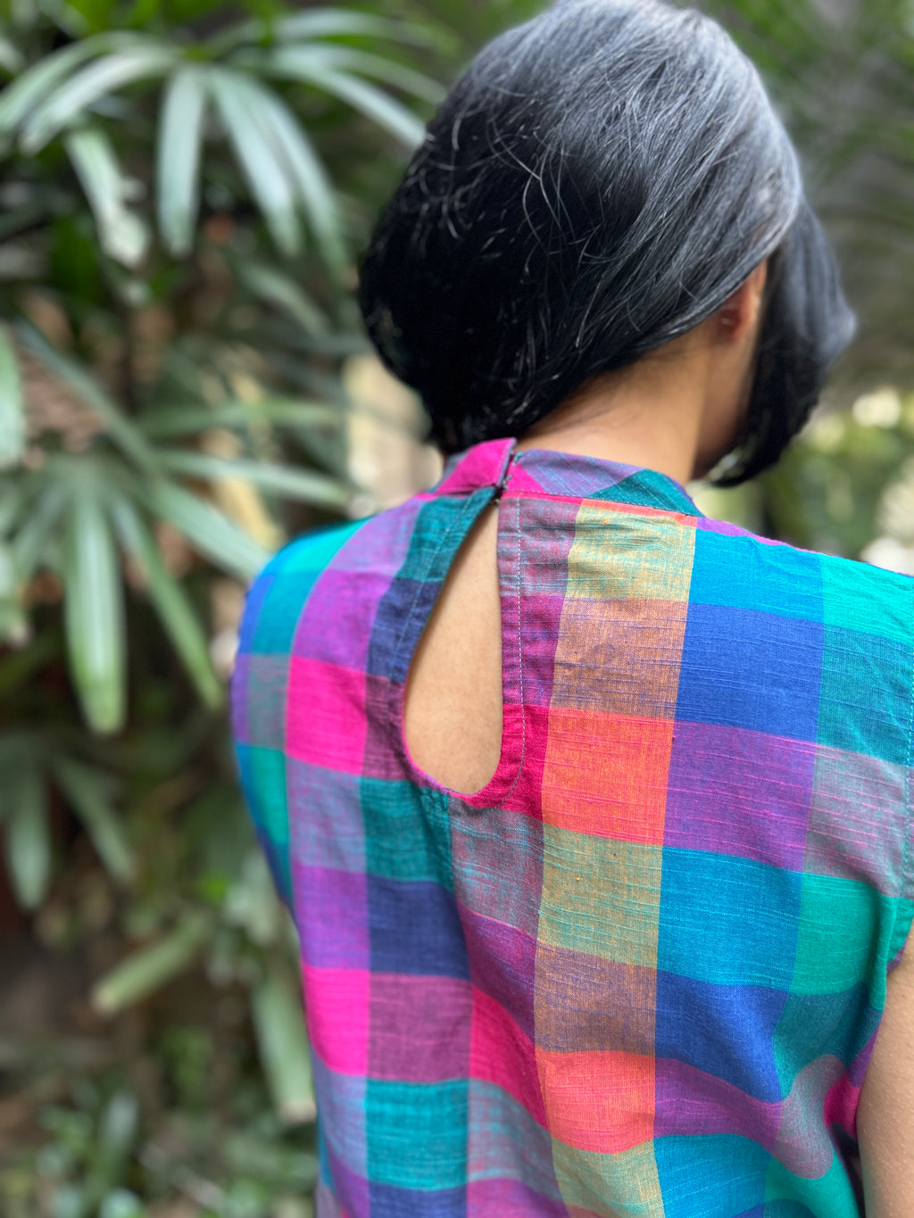 Woman's Casual Dress - Madras Checks