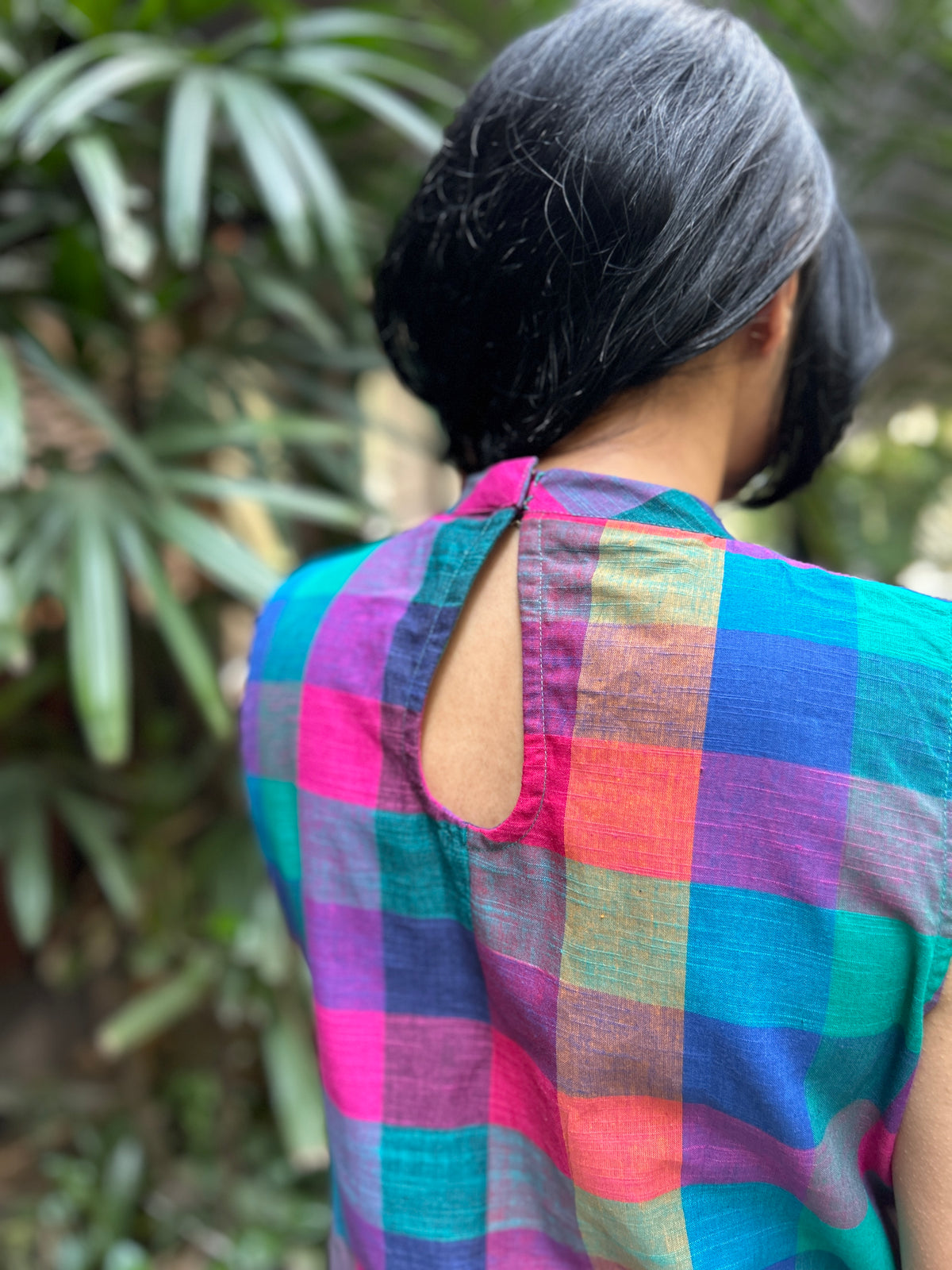 Woman's Casual Dress - Madras Checks