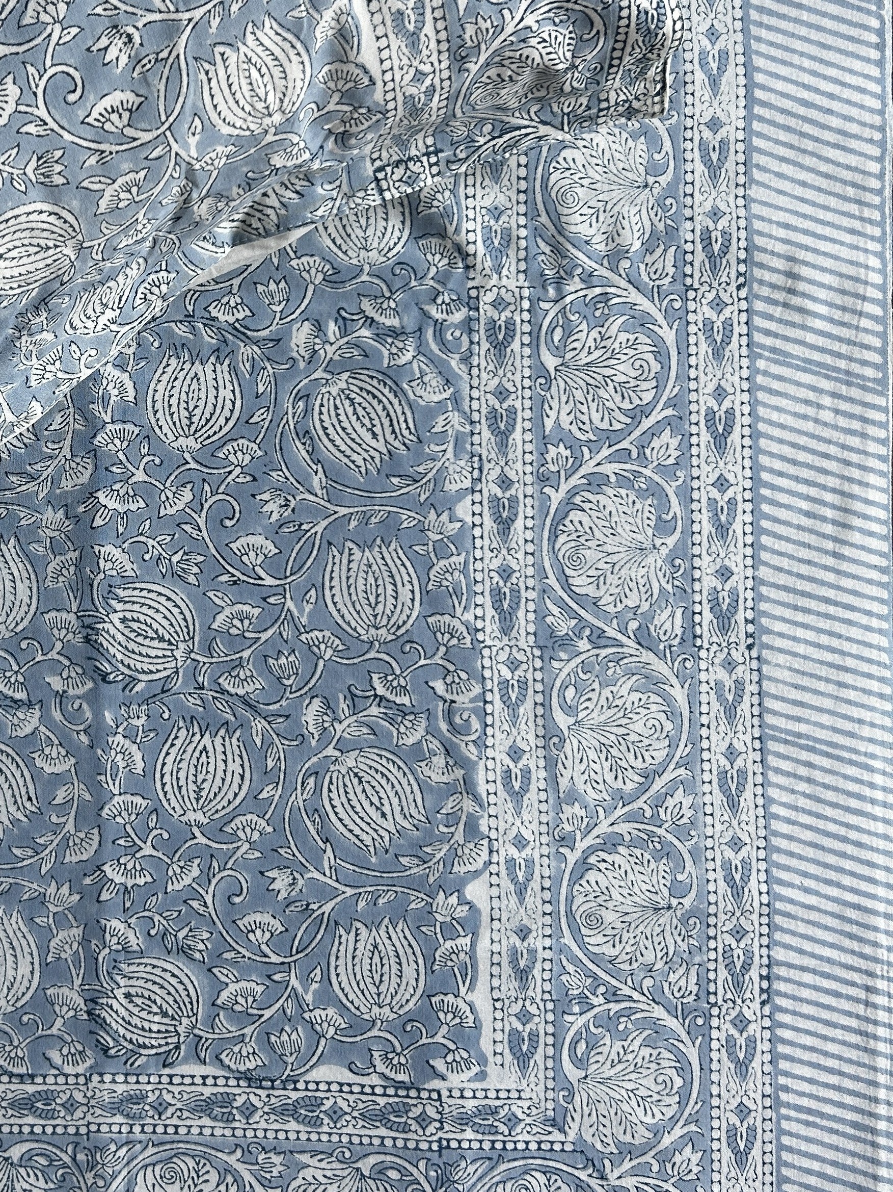 Heritage Superfine Double Bedsheet - Blue