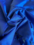 Mangalagiri Plain Cotton Silk Saree - Blue