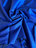 Mangalagiri Plain Cotton Silk Saree - Blue