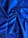 Mangalagiri Plain Cotton Silk Saree - Blue