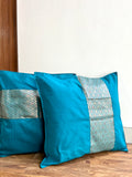 Festive Cushion Cover - Peacock Blue