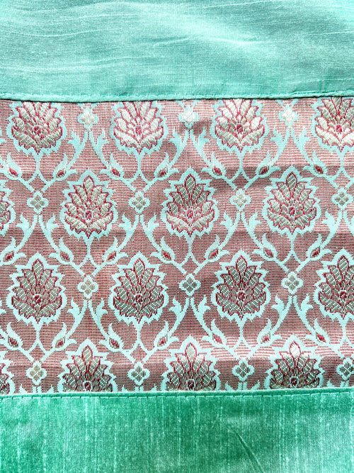 Brocade Cushion Cover - Pista Green