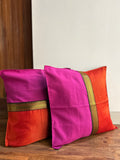 Festive Cushion Cover - Pink Khun + Orange