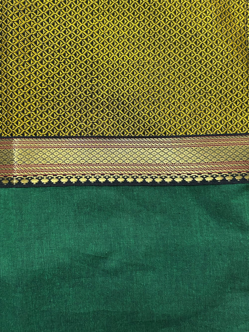 1 Piece Festive Cushion Cover - Yellow Khun + Green