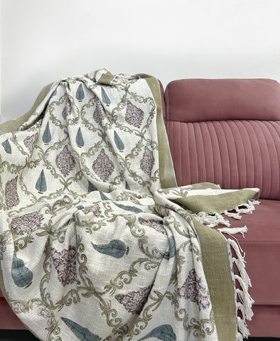 Heritage Block Printed Sofa Throws