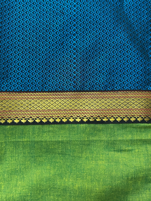 1 Piece Festive Cushion Cover -  Blue Khun + Green