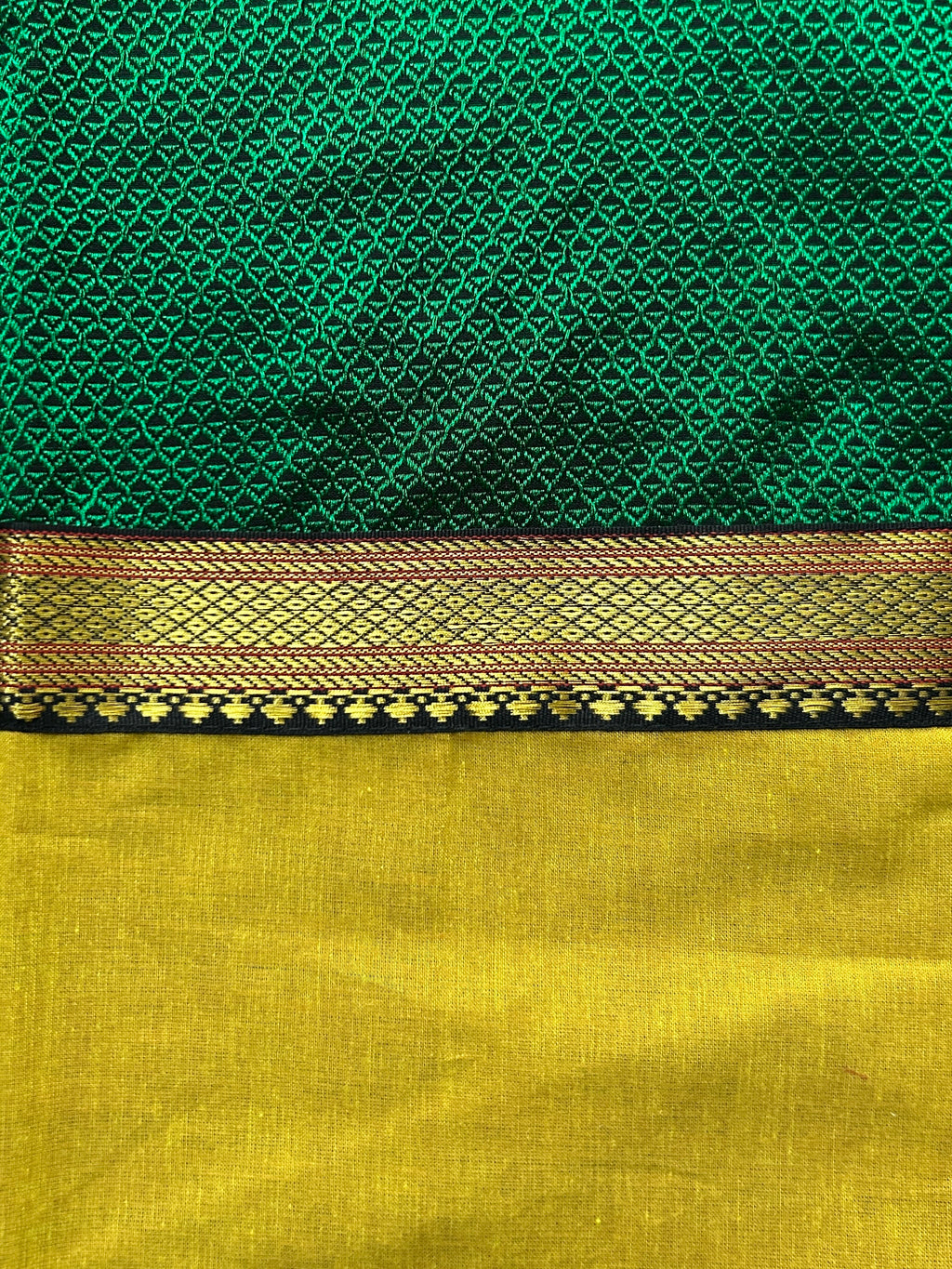 Khun Cushion Cover - Green & Yellow