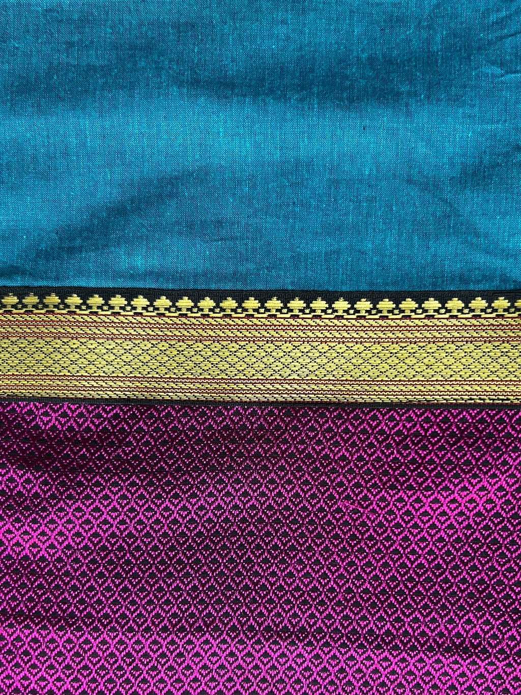 Festive Cushion Cover - Pink Khun + Blue