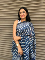 Chanderi Silk saree - Indigo