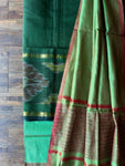 Pattu Silk Ikat Suit Set - Green