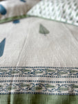 Heritage Block Printed Double Bedspreads - Green