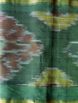 Pattu Silk Ikat Suit Set - Green