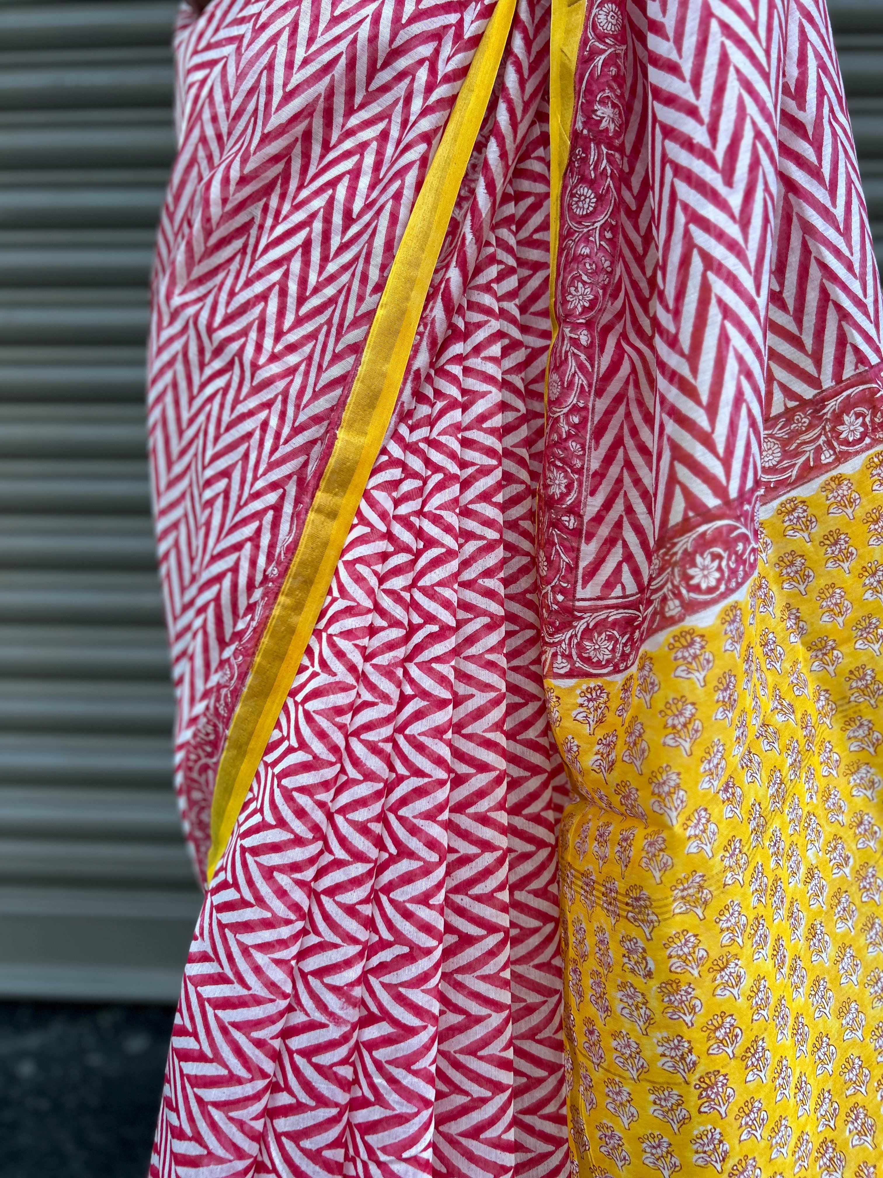 Chanderi Silk saree - Red