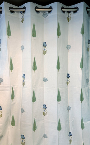 Heritage Curtain - Teal