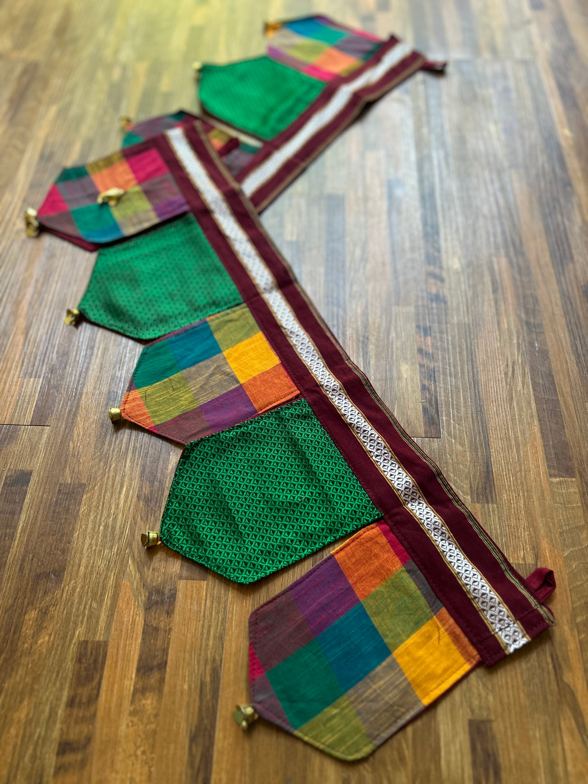 Festive Toran - Madras Checks + Green Khun