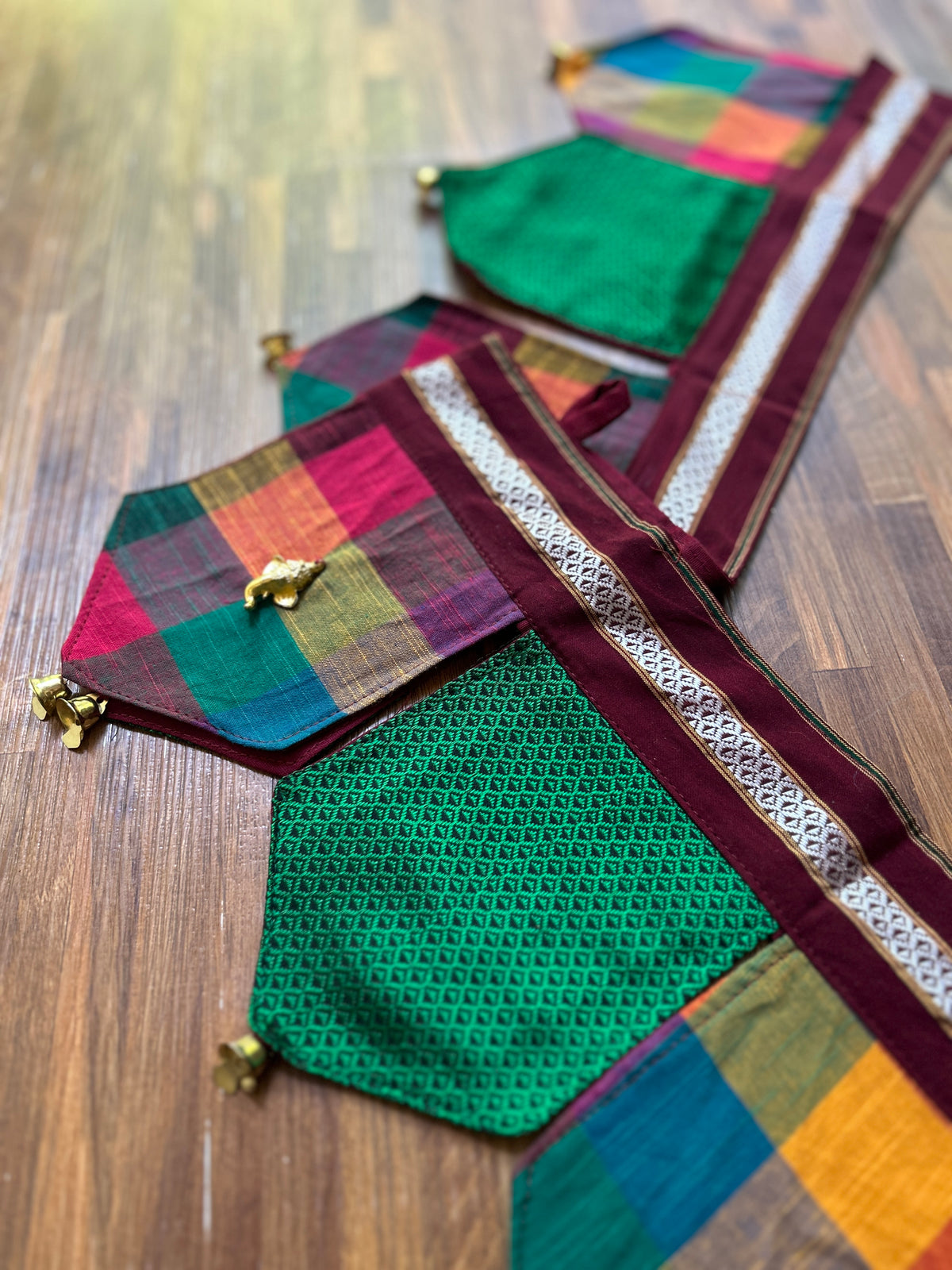 Festive Toran - Madras Checks + Green Khun