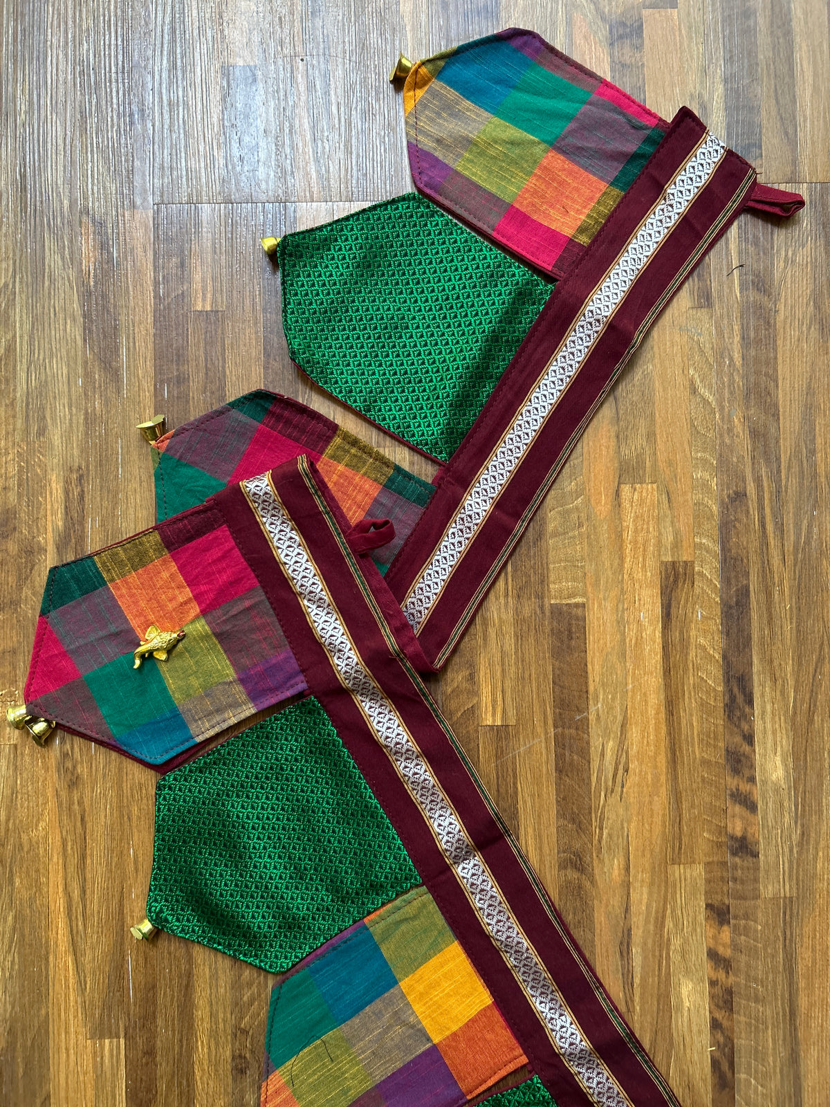 Festive Toran - Madras Checks + Green Khun