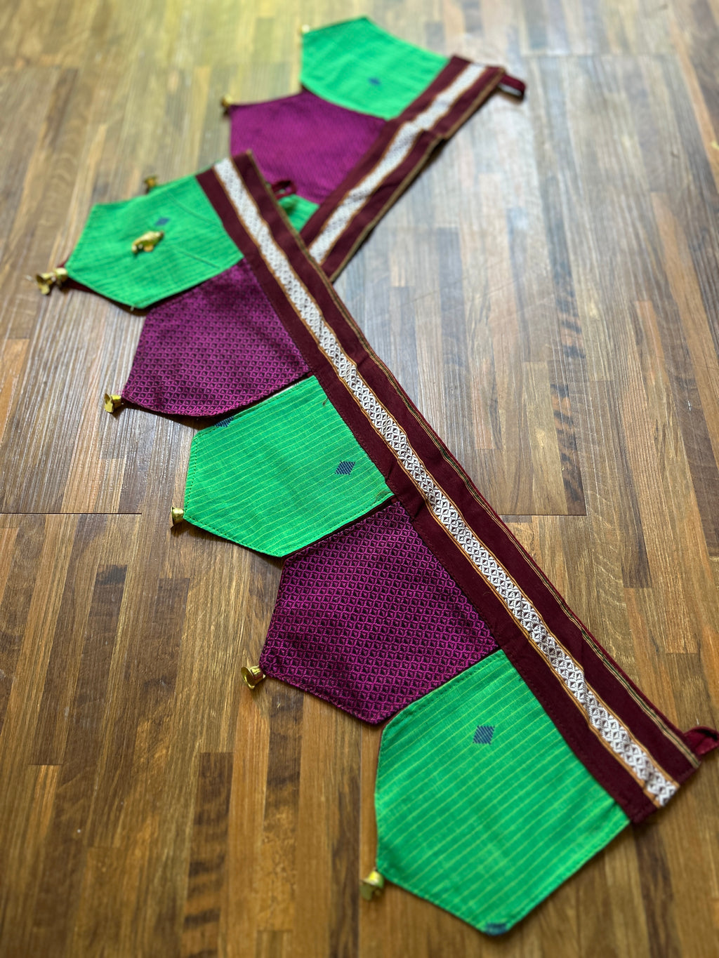 Festive Toran - Green + Pink Khun