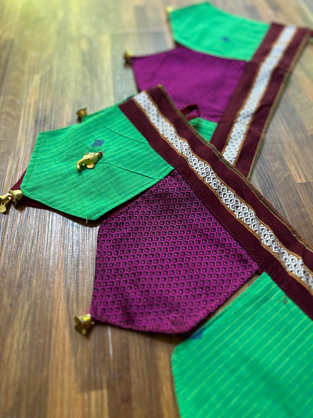 Festive Toran - Green + Pink Khun