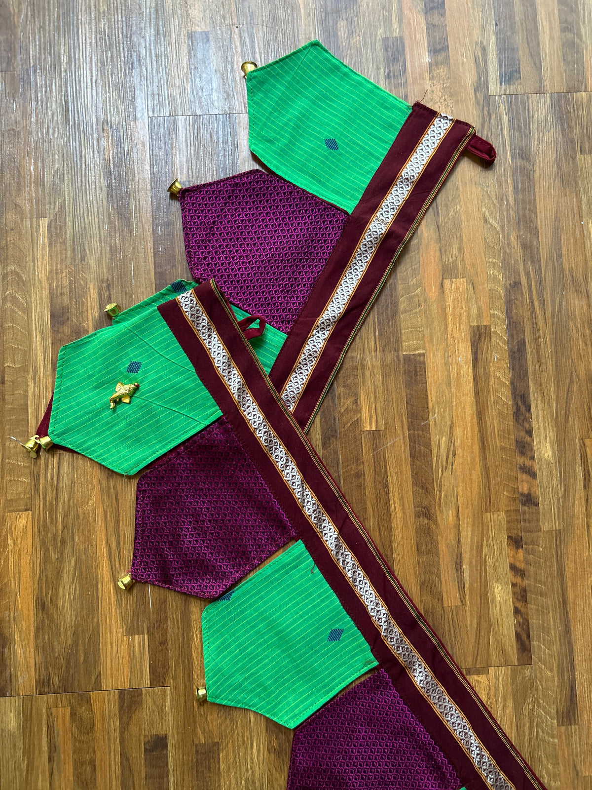 Festive Toran - Green + Pink Khun