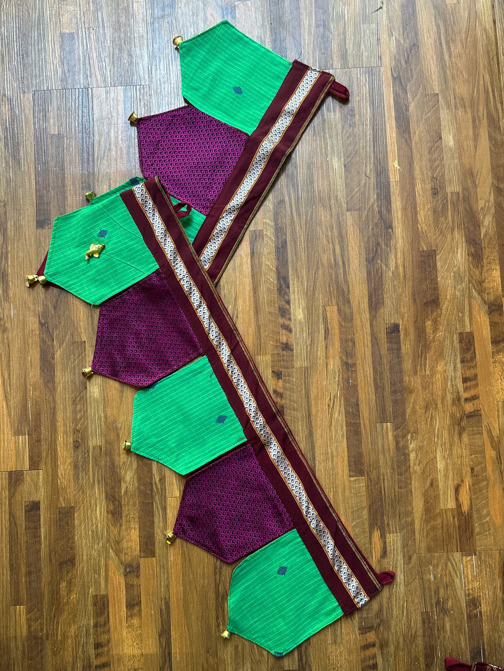 Festive Toran - Green + Pink Khun