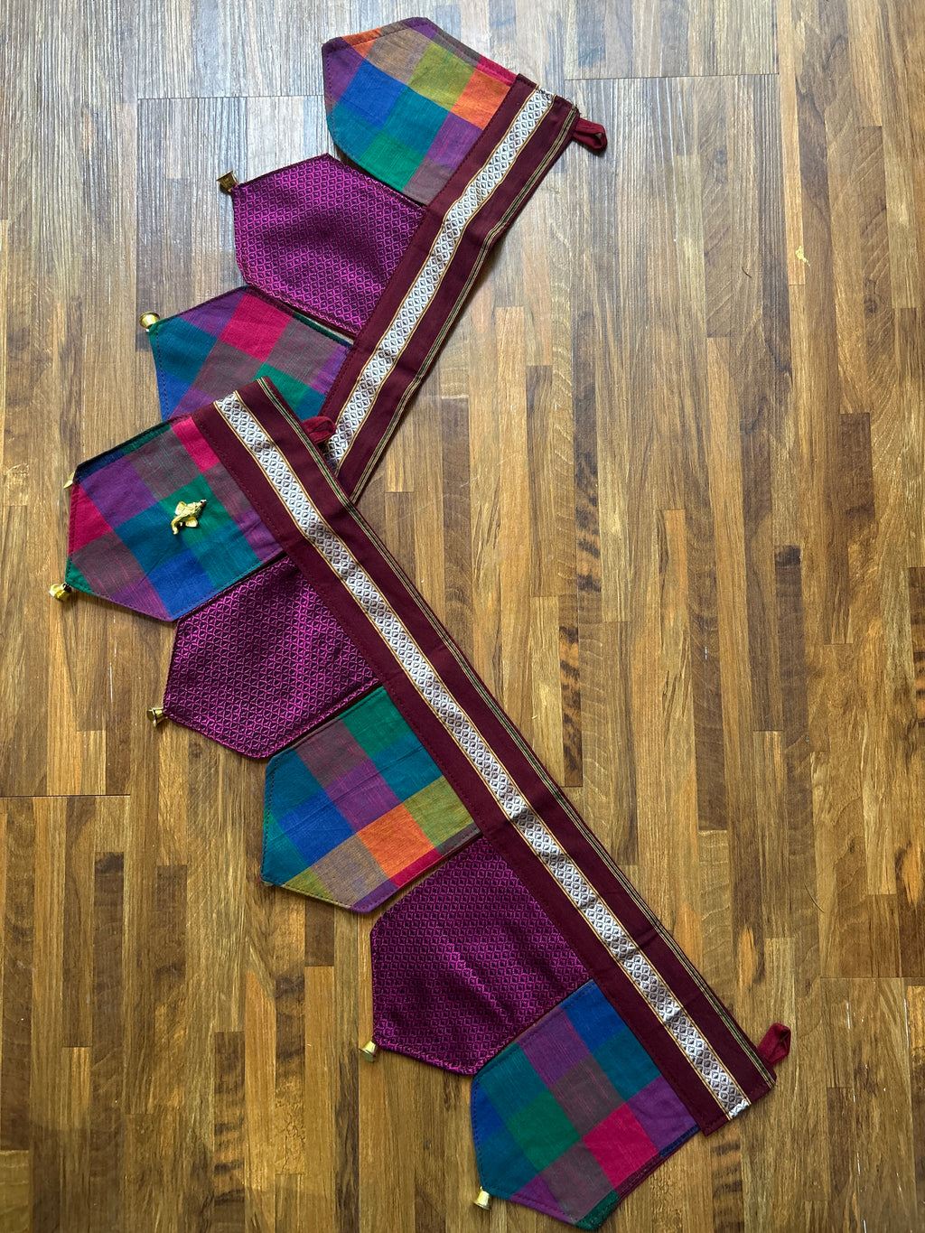 Festive Toran - Madras Checks + Pink Khun