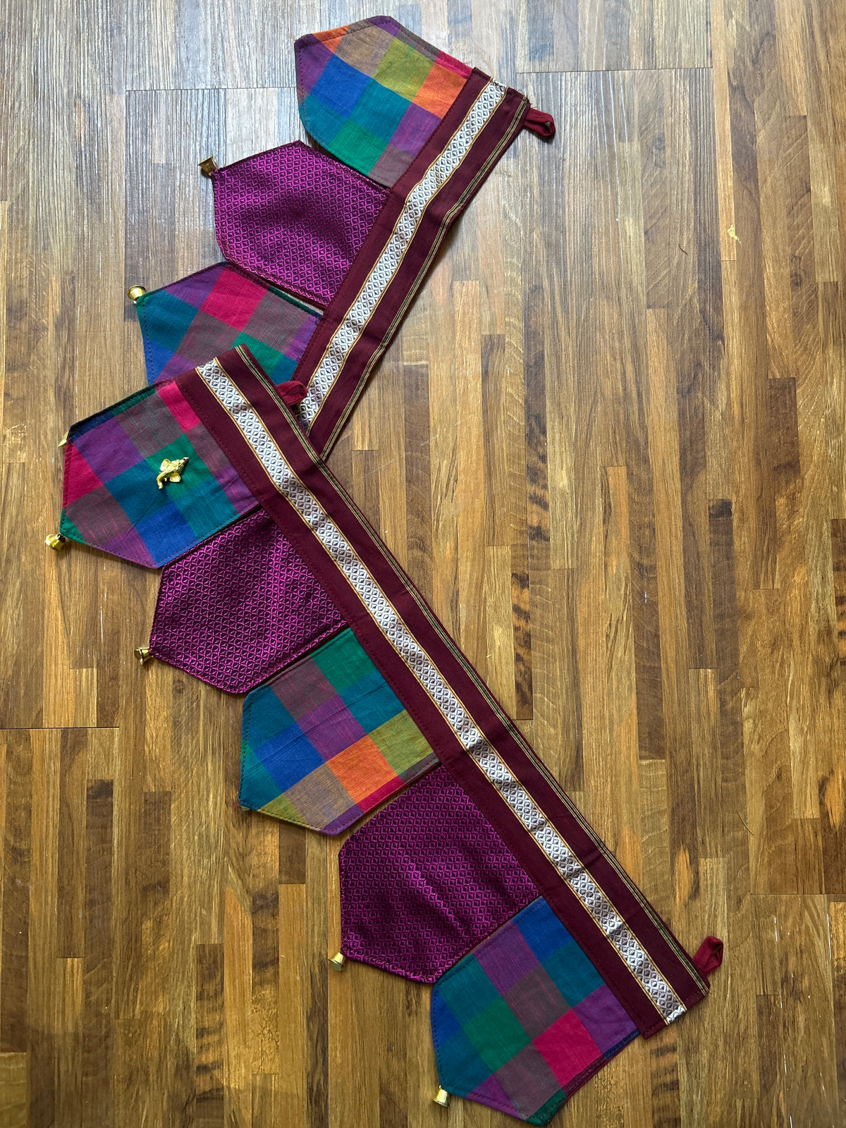 Festive Toran - Madras Checks + Pink Khun