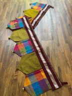 Festive Toran - Madras Checks + Yellow Khun
