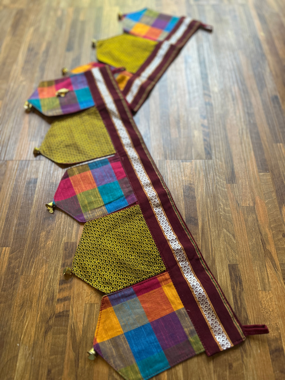 Festive Toran - Madras Checks + Yellow Khun