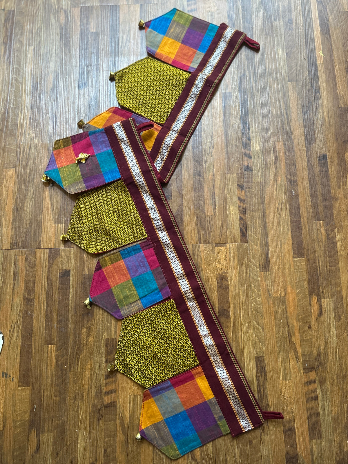Festive Toran - Madras Checks + Yellow Khun