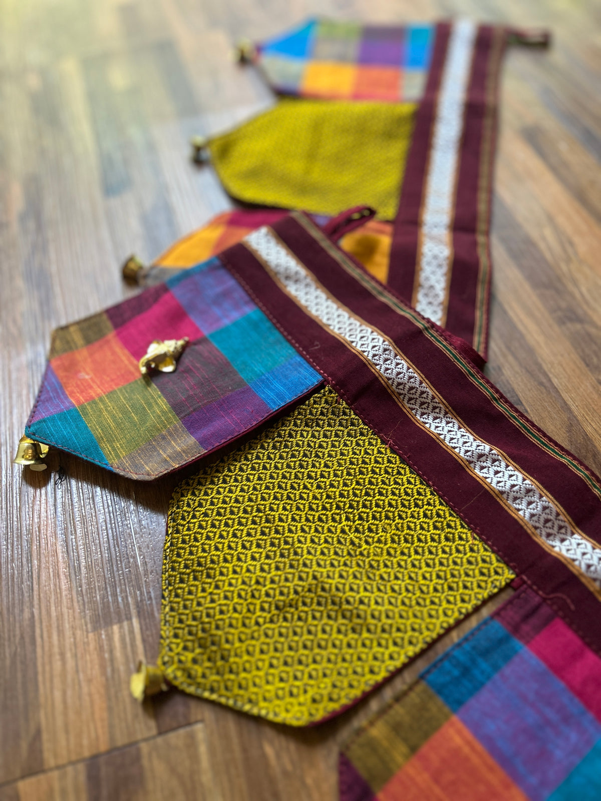 Festive Toran - Madras Checks + Yellow Khun