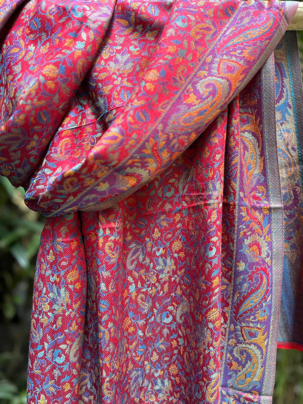 Kashmiri Stole-cum-Shawl - Pink