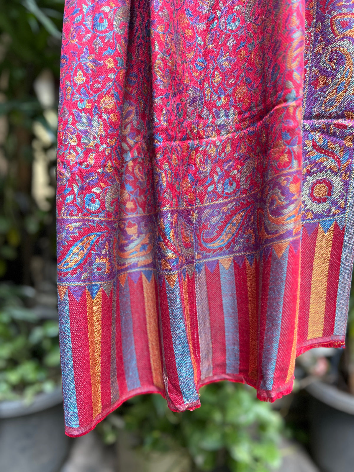 Kashmiri Stole-cum-Shawl - Pink