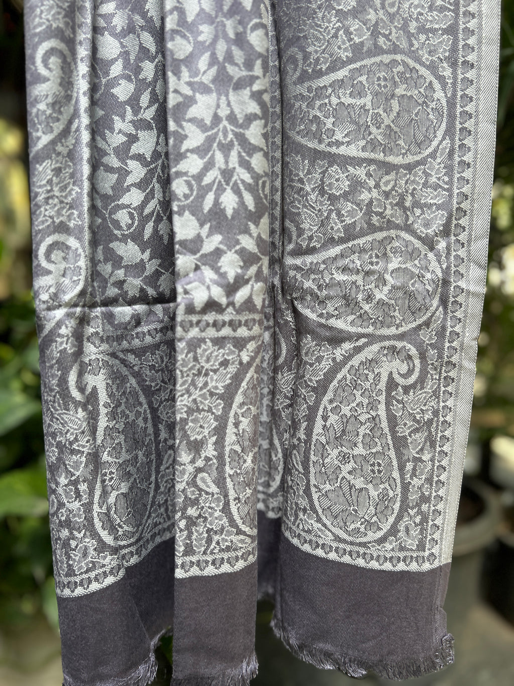 Kashmiri Stole-cum-Shawl - Grey