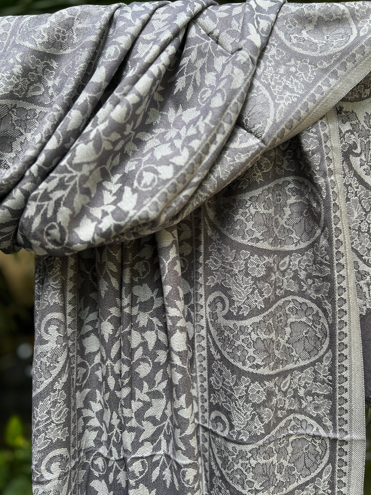 Kashmiri Stole-cum-Shawl - Grey