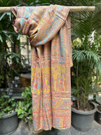 Kashmiri Stole-cum-Shawl - Yellow