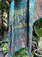 Kashmiri Stole-cum-Shawl - Blue