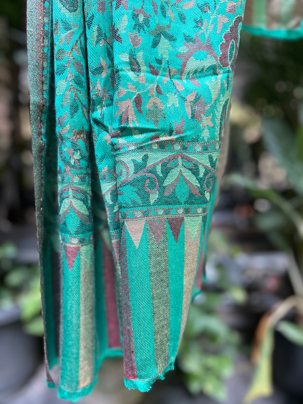 Kashmiri Stole-cum-Shawl - Green