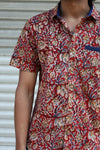 Men's Casual Shirt - Red Kalamkari