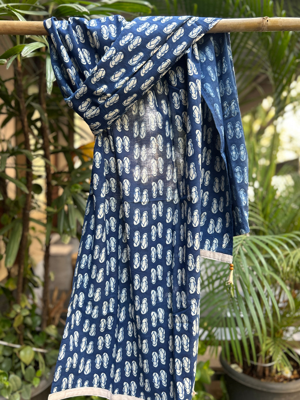 Cotton Stole - Indigo