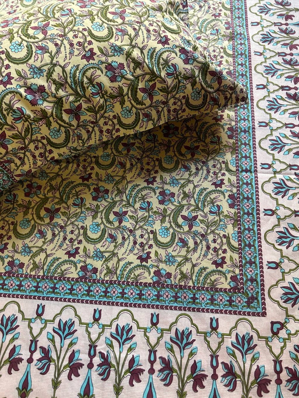 Baagh Double Bedsheet - Purple