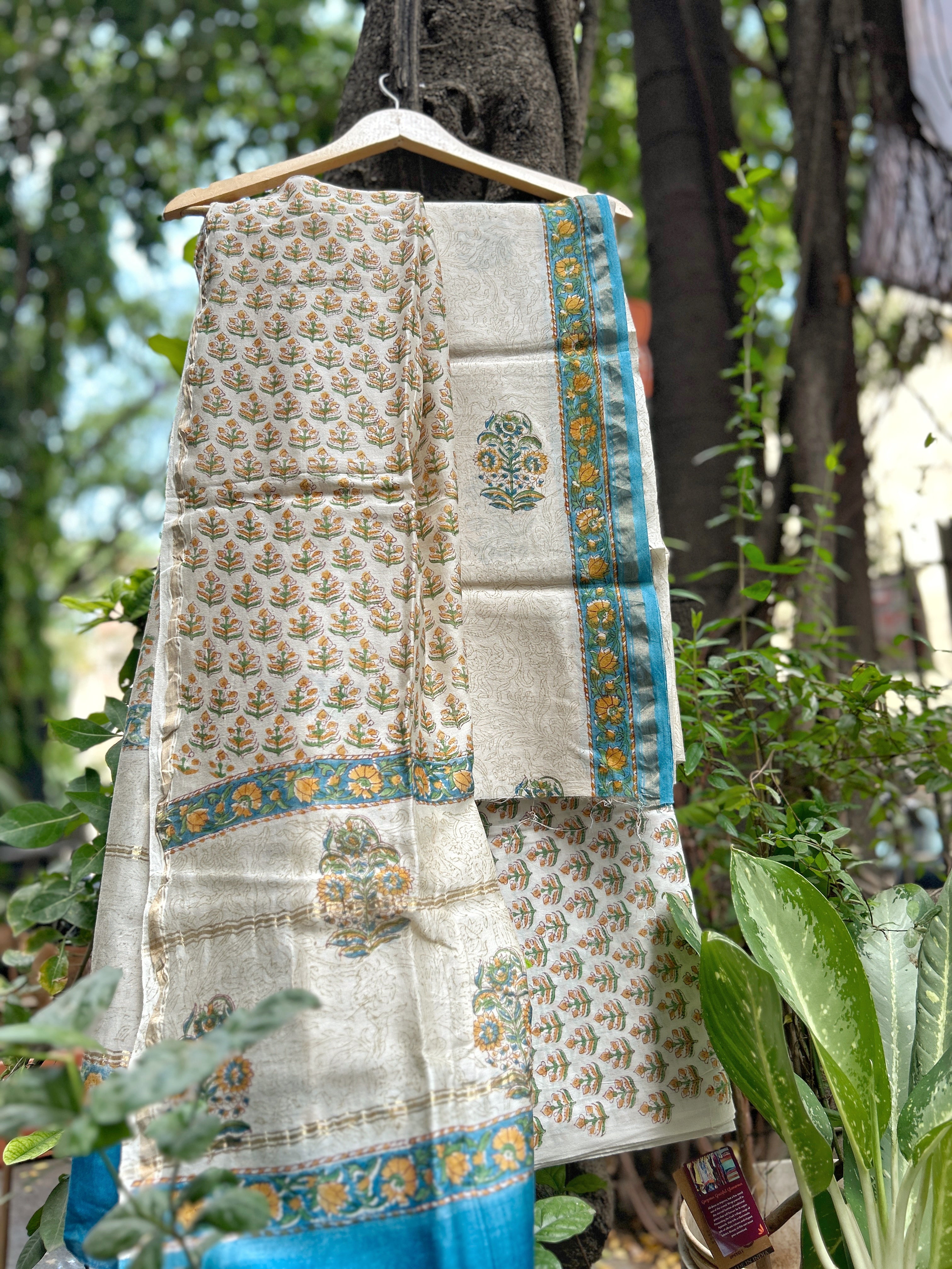Chanderi Suit Set - Blue