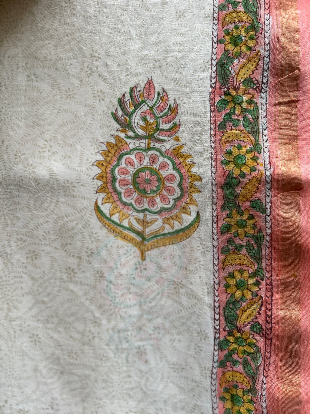 Chanderi Suit Set - Peach