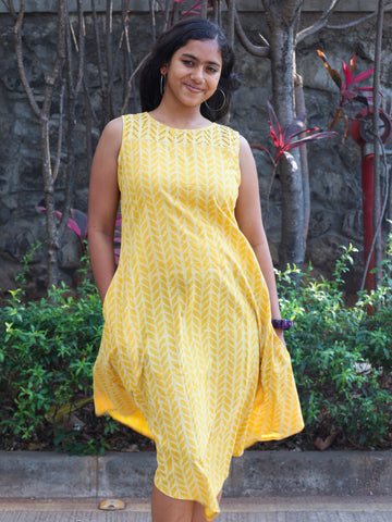 Woman's Long Dress - Yellow