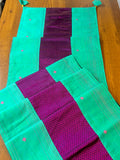 Falling Table Runner -Green + Pink Khun